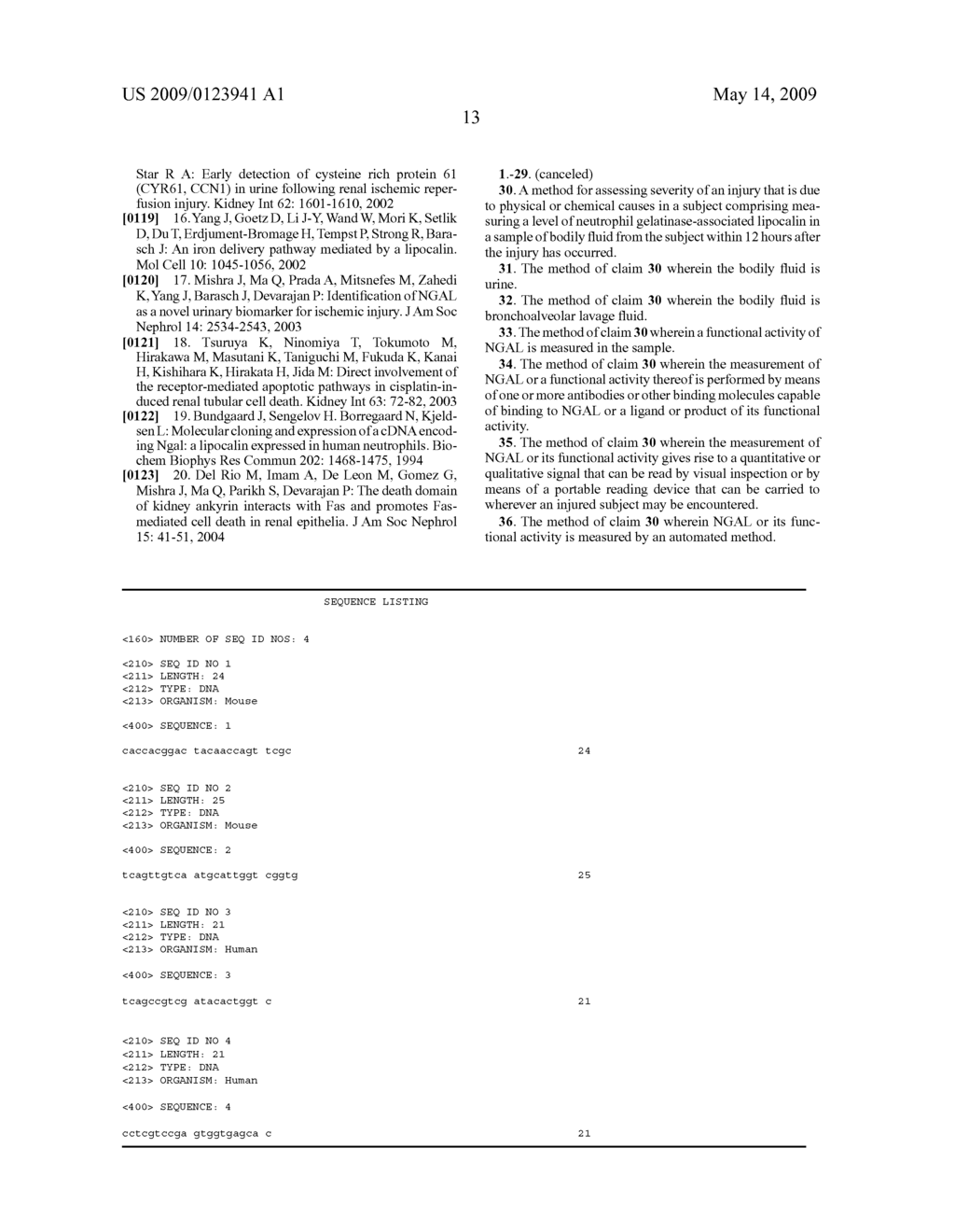 METHOD AND KIT FOR DETECTING THE EARLY ONSET OF RENAL TUBULAR CELL INJURY - diagram, schematic, and image 24