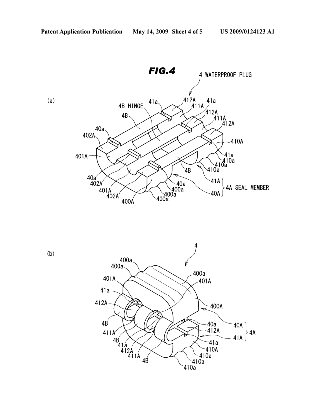 WATERPROOF PLUG FOR CONNECTOR, WATERPROOF CONNECTOR COMPRISING THE SAME AND METHOD OF ATTACHING THE SAME - diagram, schematic, and image 05