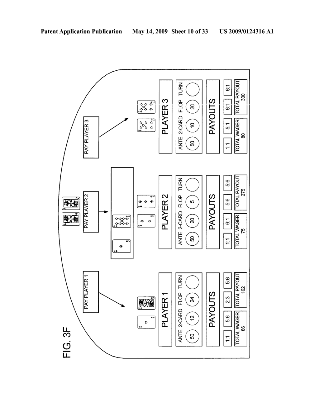 GAMING SYSTEM, GAMING DEVICE, AND METHOD PROVIDING A CARD GAME WITH PAYOUTS BASED ON ODDS OF ACHIEVING CERTAIN EVENTS - diagram, schematic, and image 11