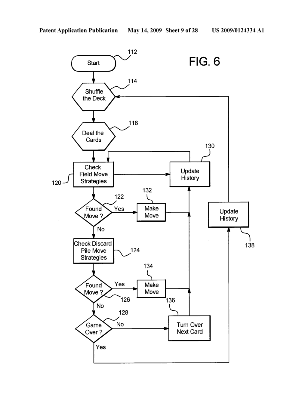 GAMING SYSTEM, GAMING DEVICE AND METHOD FOR PROVIDING A WAGERING SOLITAIRE GAME - diagram, schematic, and image 10