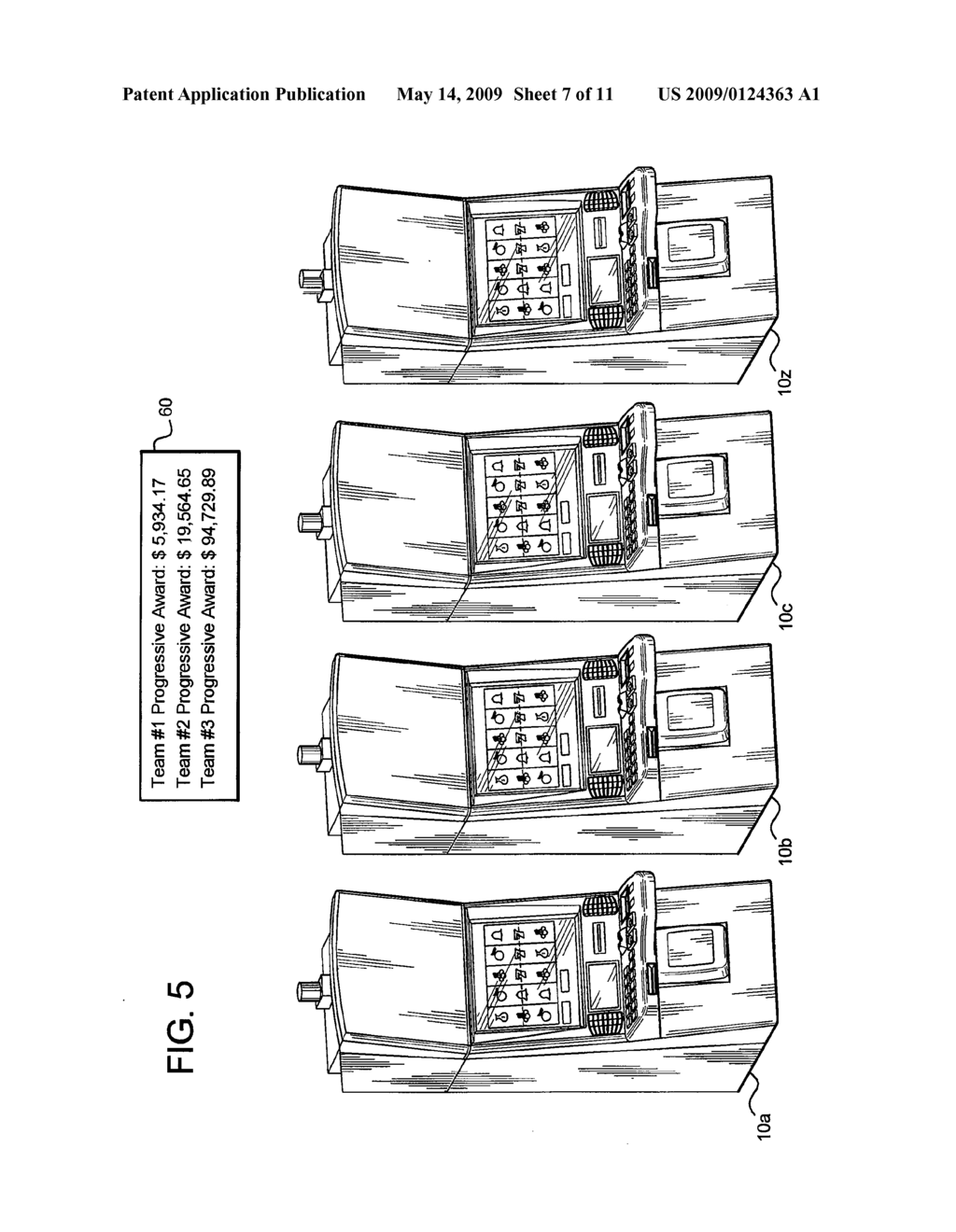 GAMING SYSTEM AND METHOD FOR PROVIDING TEAM PROGRESSIVE AWARDS - diagram, schematic, and image 08