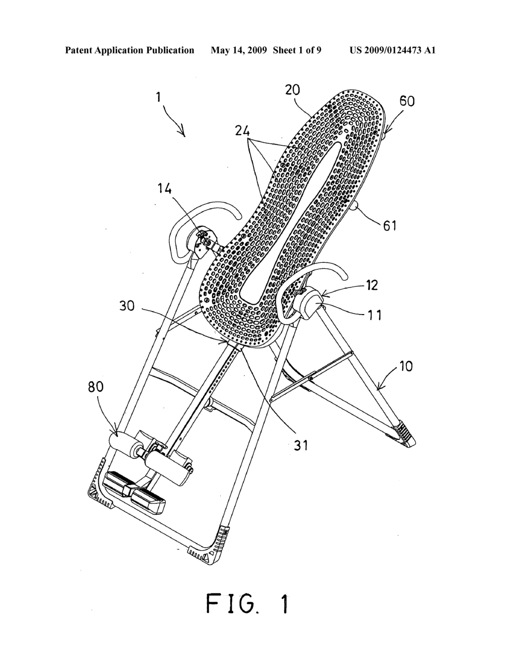 Table for tilting inversion exerciser - diagram, schematic, and image 02