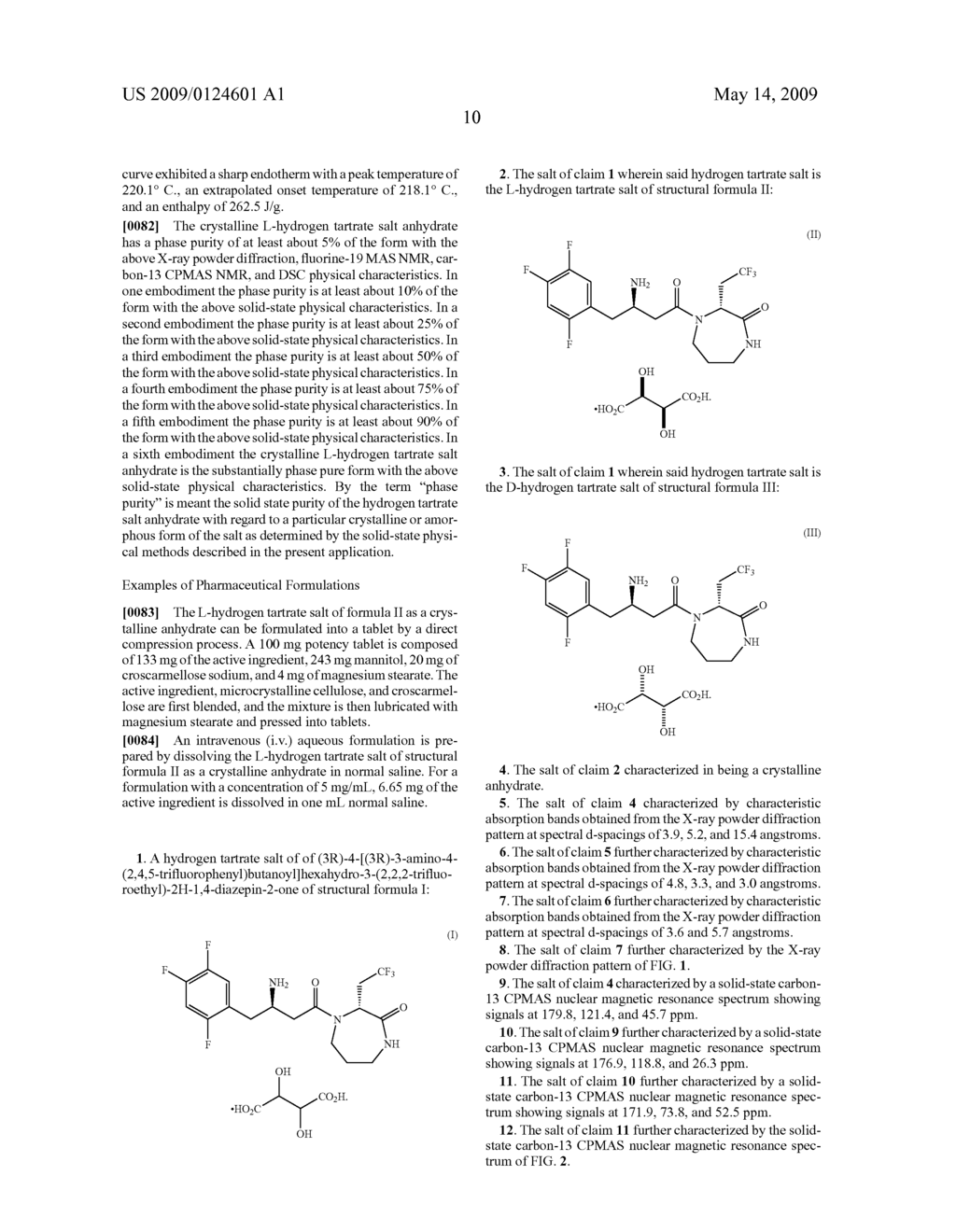 Tartaric Acid Salts of a Dipeptidyl Peptidase-IV Inhibitor - diagram, schematic, and image 15