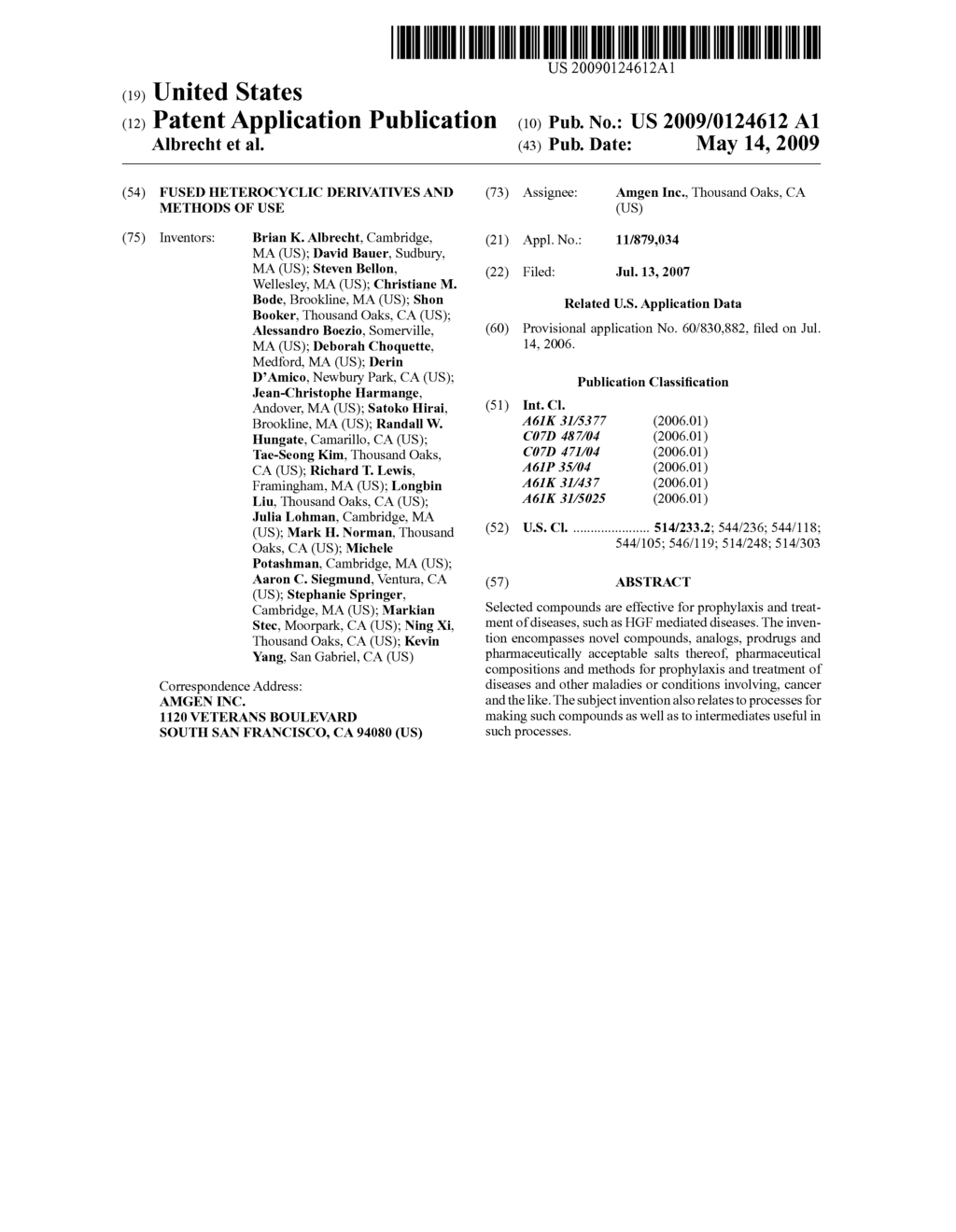 Fused heterocyclic derivatives and methods of use - diagram, schematic, and image 01