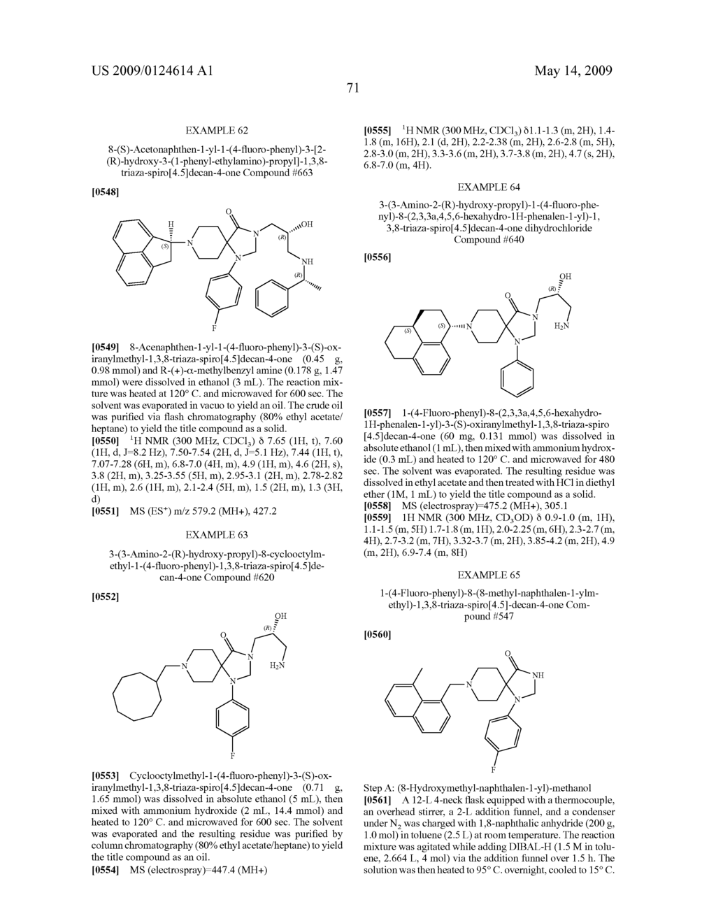 HYDROXY ALKYL SUBSTITUTED 1,3,8-TRIAZASPIRO[4.5]DECAN-4-ONE DERIVATIVES USEFUL FOR THE TREATMENT OF ORL-1 RECEPTOR MEDIATED DISORDERS - diagram, schematic, and image 72