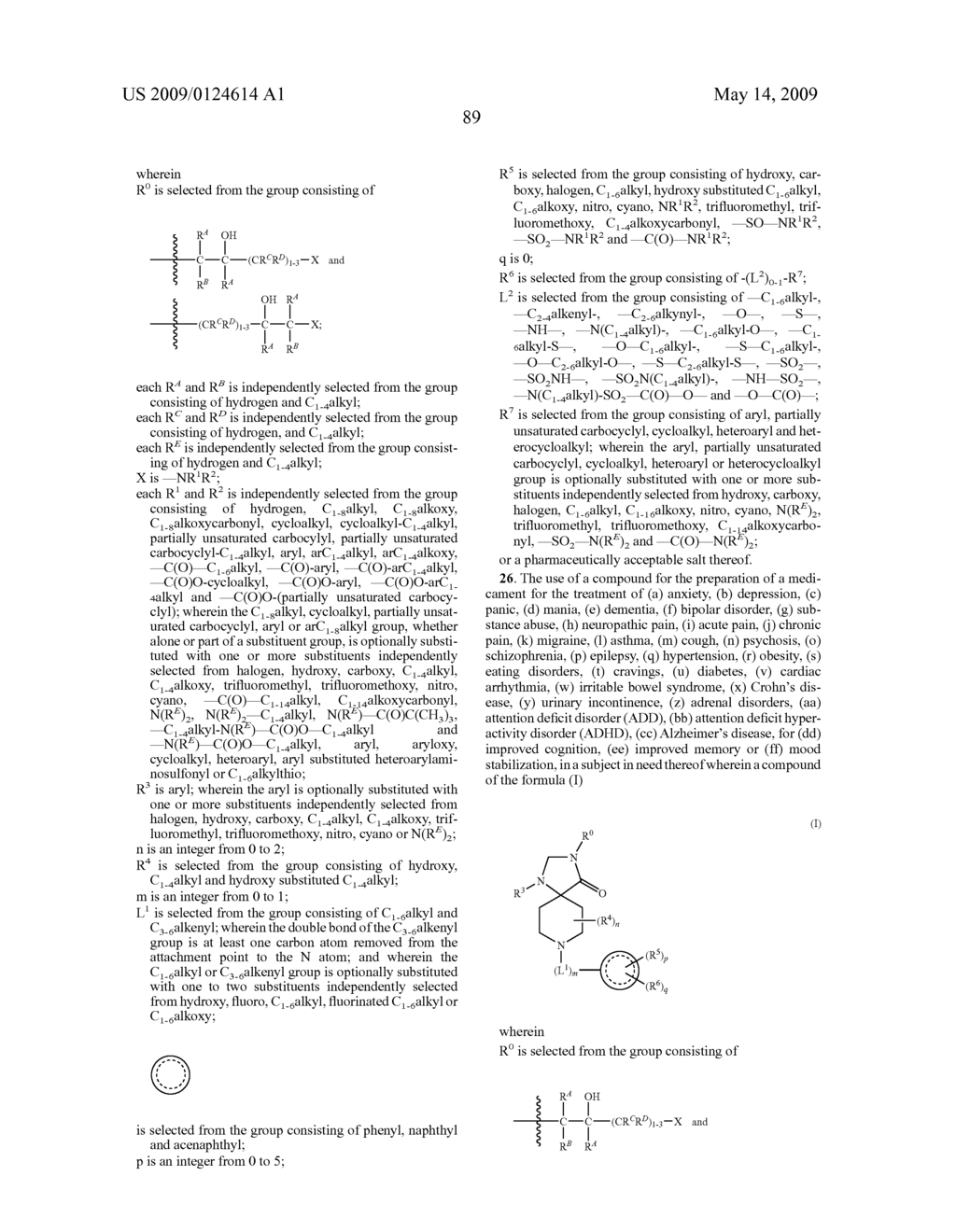 HYDROXY ALKYL SUBSTITUTED 1,3,8-TRIAZASPIRO[4.5]DECAN-4-ONE DERIVATIVES USEFUL FOR THE TREATMENT OF ORL-1 RECEPTOR MEDIATED DISORDERS - diagram, schematic, and image 90