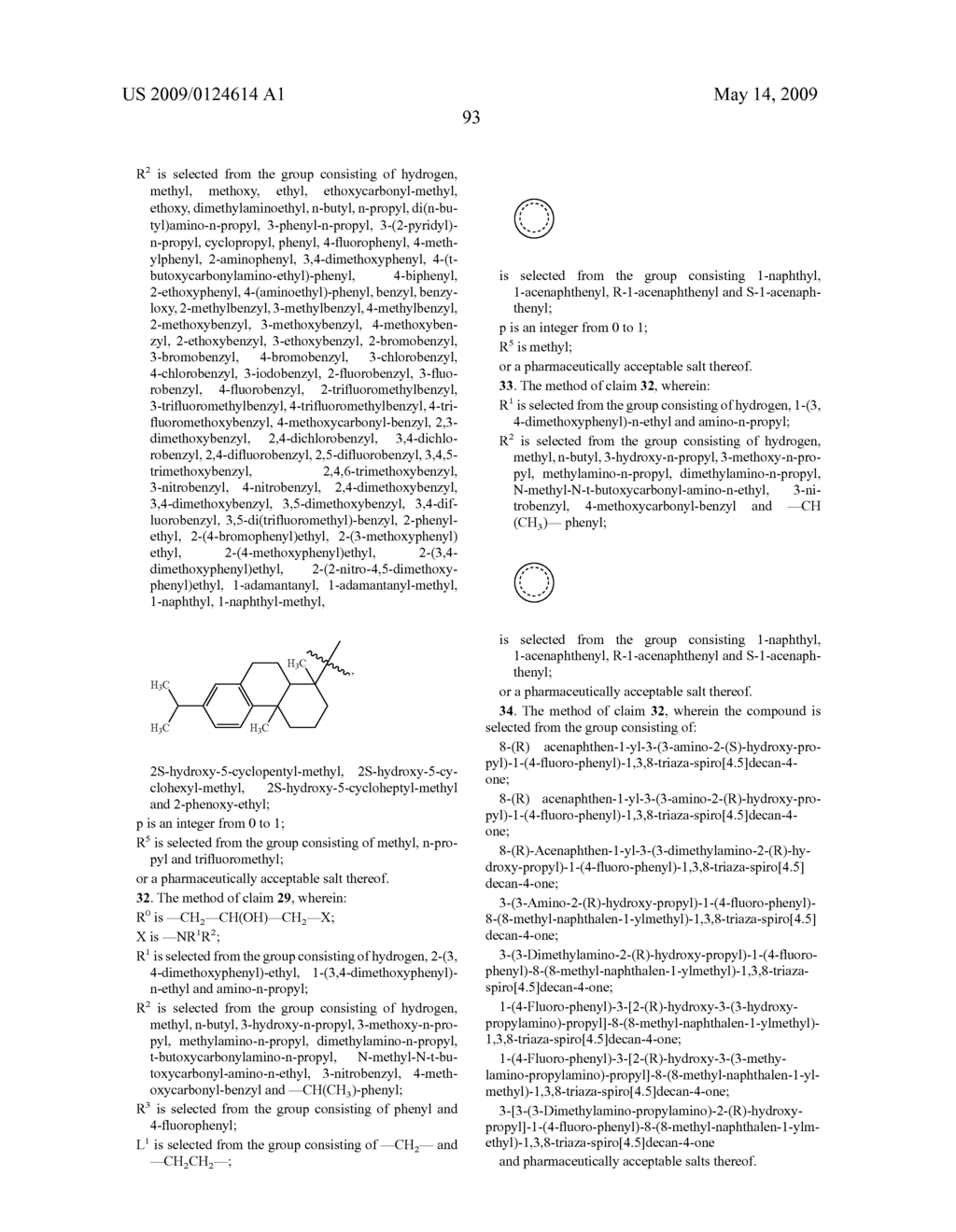 HYDROXY ALKYL SUBSTITUTED 1,3,8-TRIAZASPIRO[4.5]DECAN-4-ONE DERIVATIVES USEFUL FOR THE TREATMENT OF ORL-1 RECEPTOR MEDIATED DISORDERS - diagram, schematic, and image 94