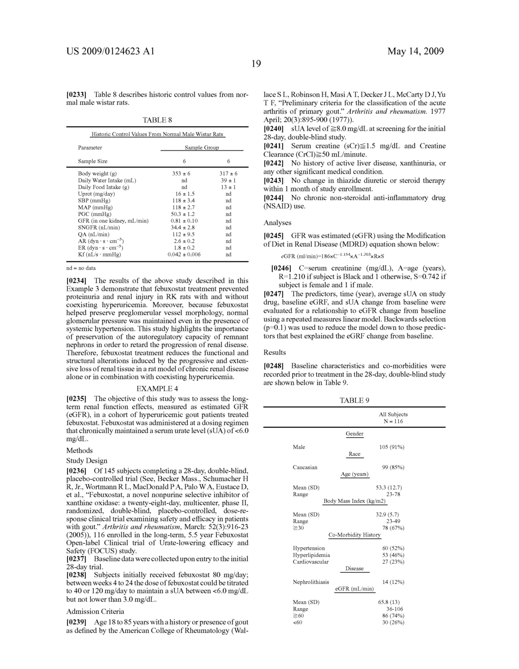 METHODS FOR PRESERVING AND/OR INCREASING RENAL FUNCTION USING XANTHINE OXIDOREDUCTASE INHIBITORS - diagram, schematic, and image 28