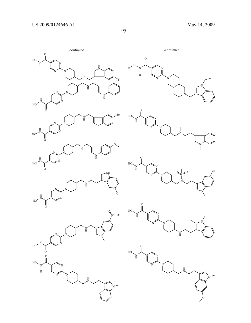 SUBSTITUTED INDOLYL ALKYL AMINO DERIVATIVES AS NOVEL INHIBITORS OF HISTONE DEACETYLASE - diagram, schematic, and image 96