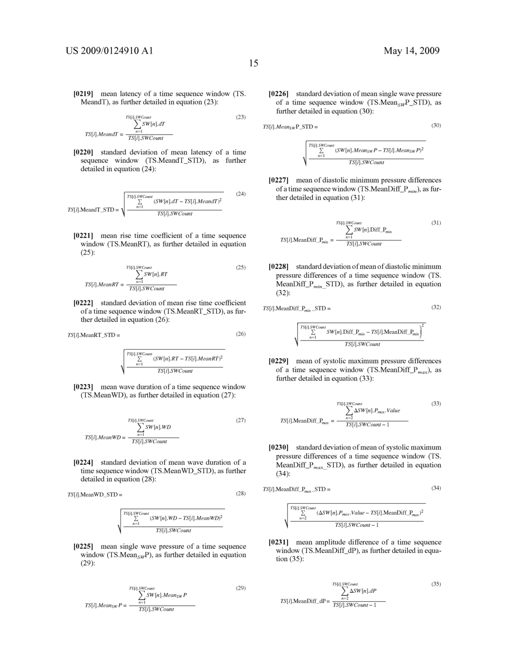 Method for processing of continuous pressure-related signals derivable from a human or animal body or body-cavity - diagram, schematic, and image 33