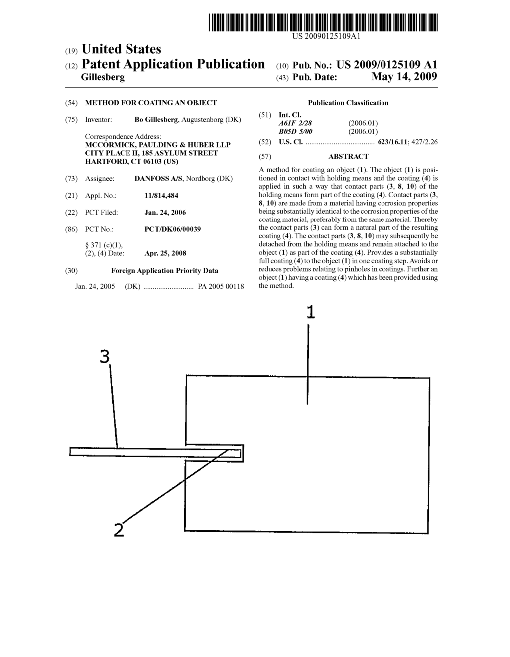 METHOD FOR COATING AN OBJECT - diagram, schematic, and image 01