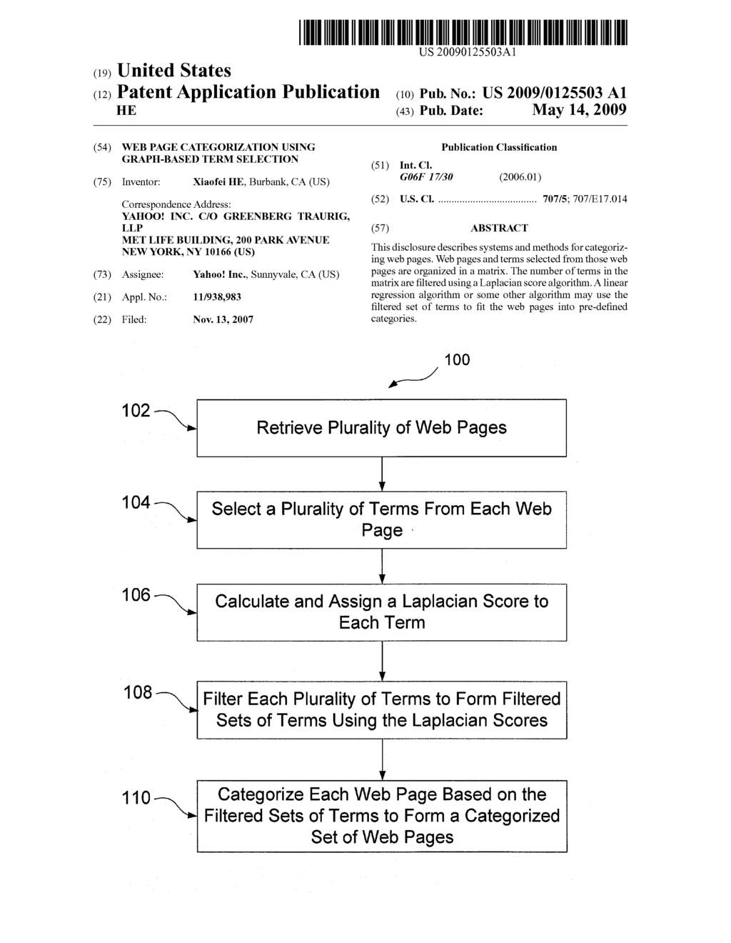 WEB PAGE CATEGORIZATION USING GRAPH-BASED TERM SELECTION - diagram, schematic, and image 01