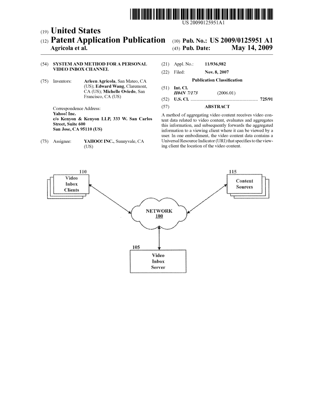 SYSTEM AND METHOD FOR A PERSONAL VIDEO INBOX CHANNEL - diagram, schematic, and image 01