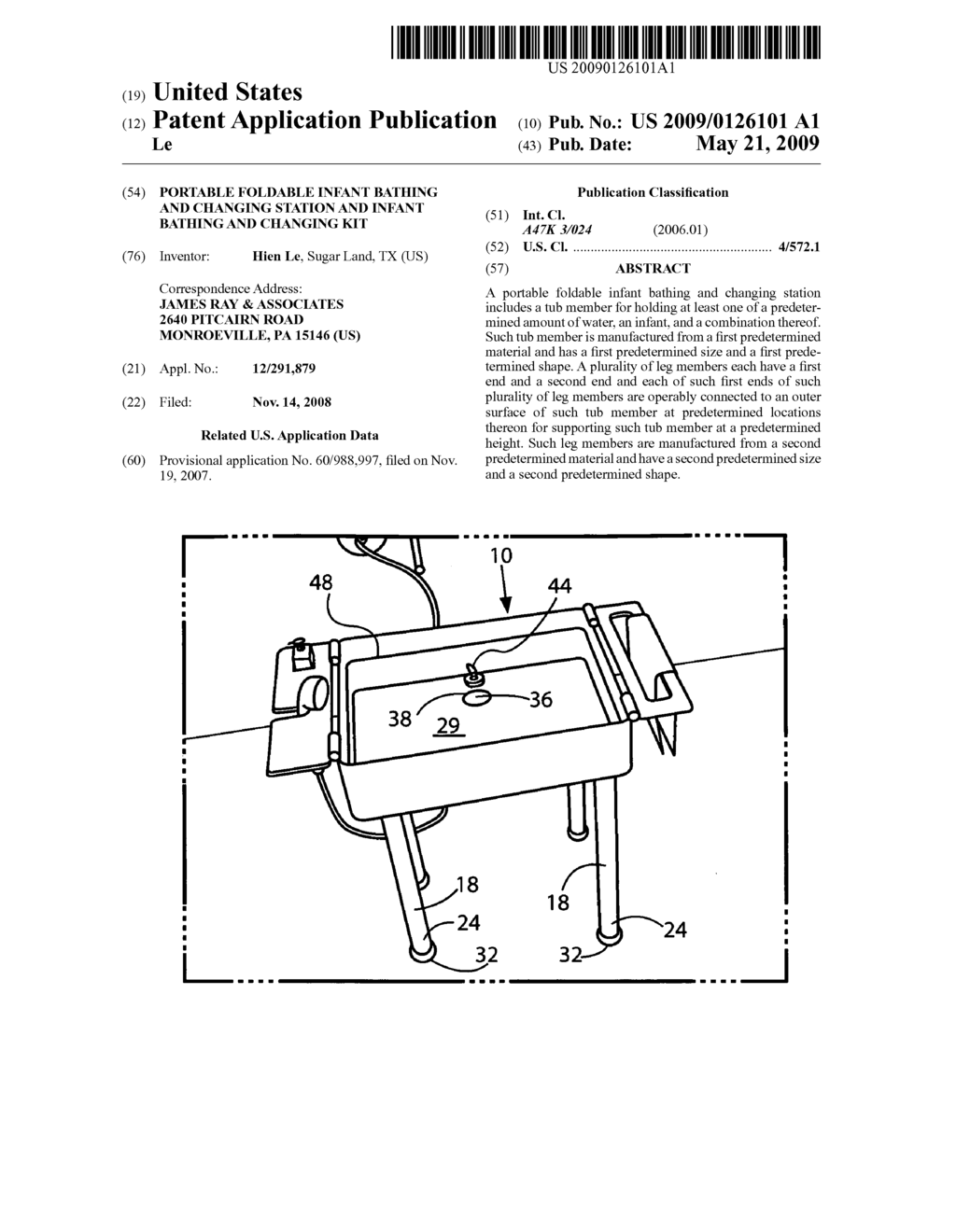 Portable foldable infant bathing and changing station and infant bathing and changing kit - diagram, schematic, and image 01