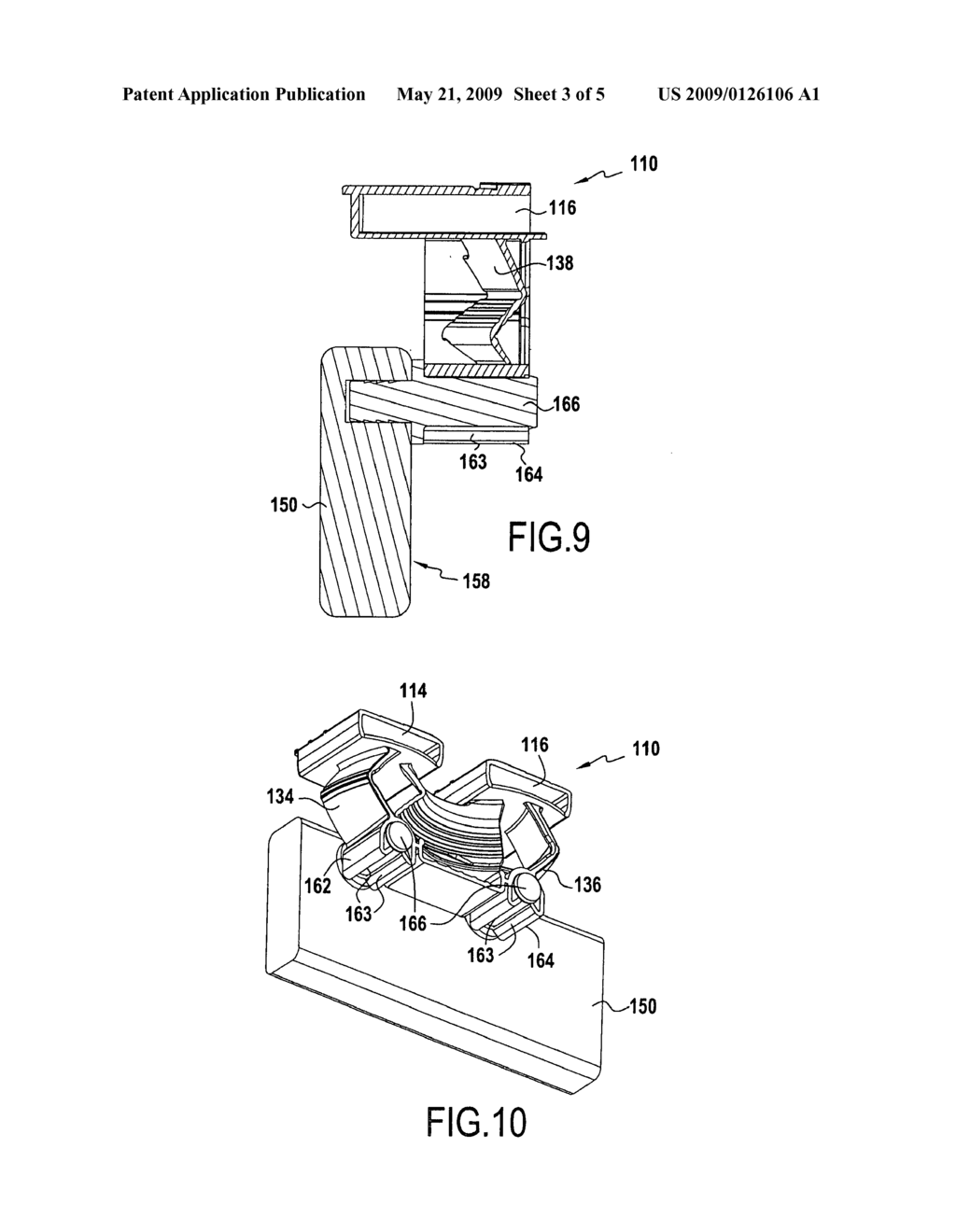 Tripod slat end piece with a highly stabilised range of movement - diagram, schematic, and image 04