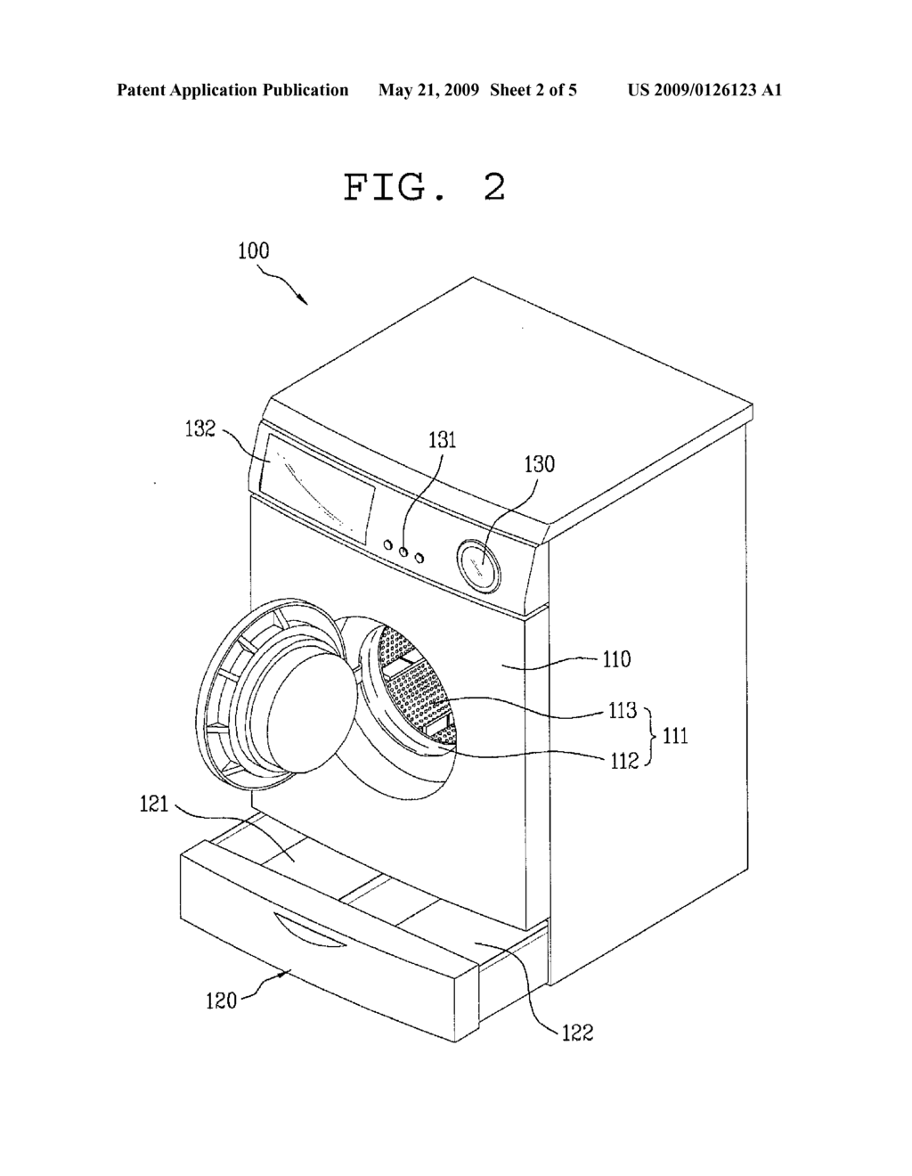 WASHING MACHINE AND METHOD FOR CONTROLLING THE SAME - diagram, schematic, and image 03