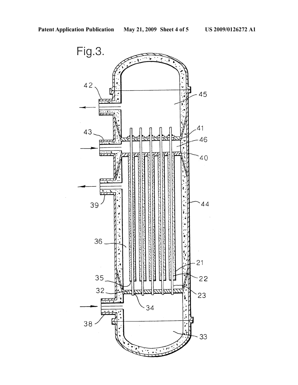 REACTOR VESSEL FOR PERFORMING A STEAM REFORMING REACTION AND A PROCESS TO PREPARE SYNTHESIS GAS - diagram, schematic, and image 05