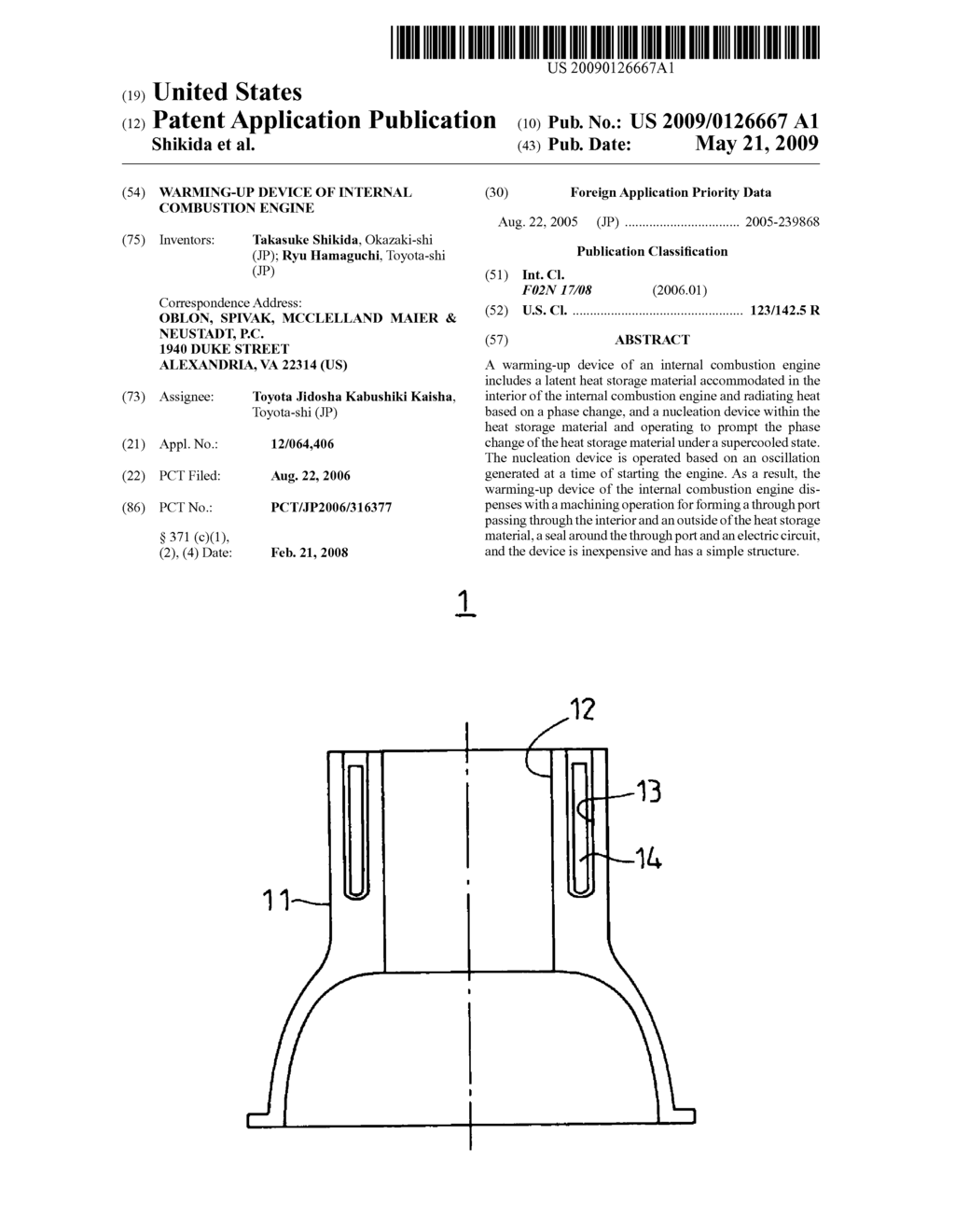 WARMING-UP DEVICE OF INTERNAL COMBUSTION ENGINE - diagram, schematic, and image 01