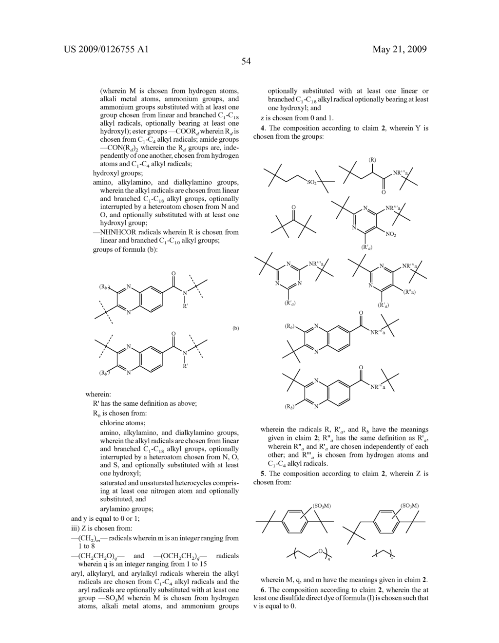 Hair compositions comprising at least one disulfide direct dye and at least one alkaline hydroxide agent and simultaneous hair shaping an dyeing processes - diagram, schematic, and image 55