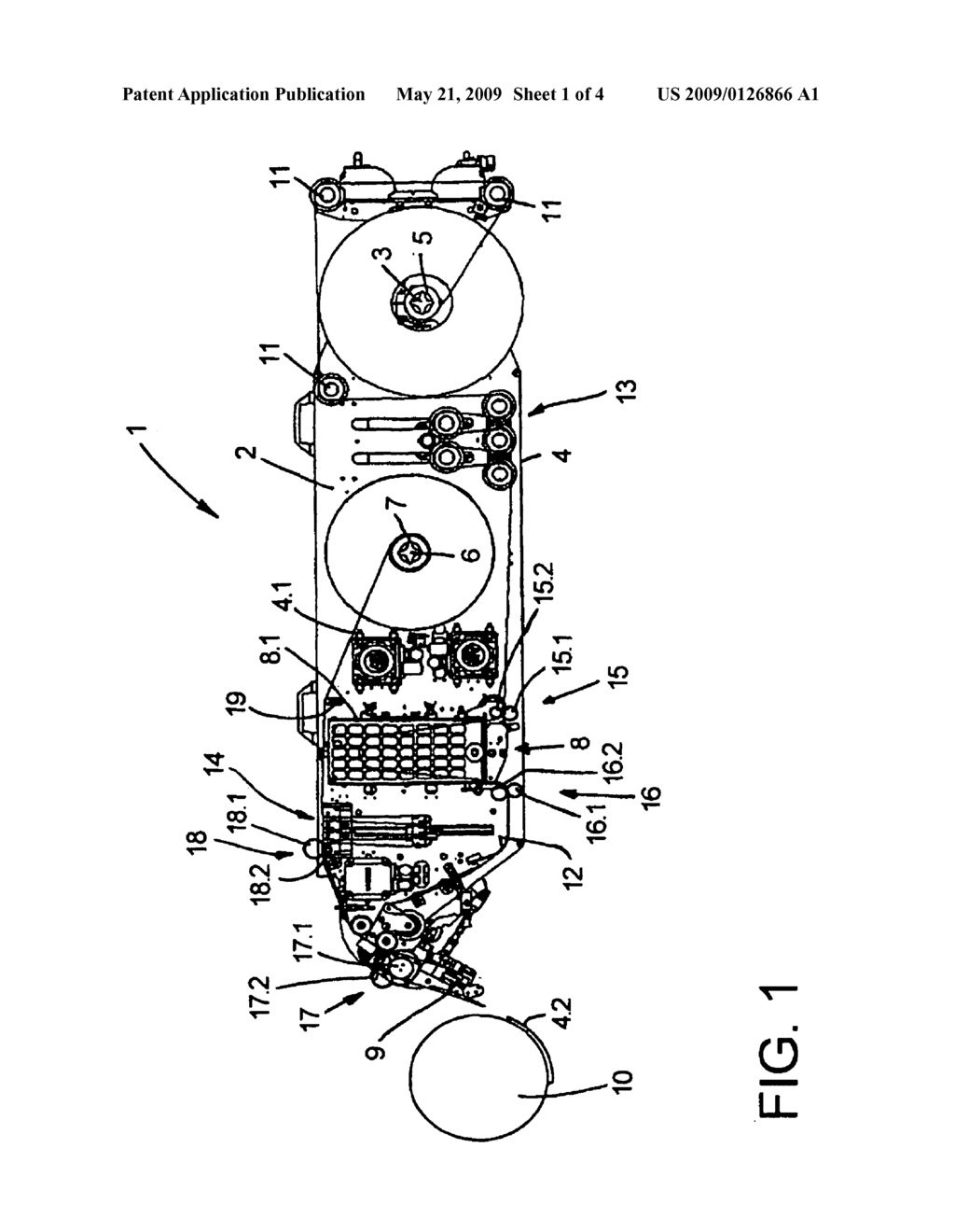 DEVICE FOR DISPENSING LABELS, SUCH AS SELF-ADHESIVE LABELS, ON OBJECTS - diagram, schematic, and image 02