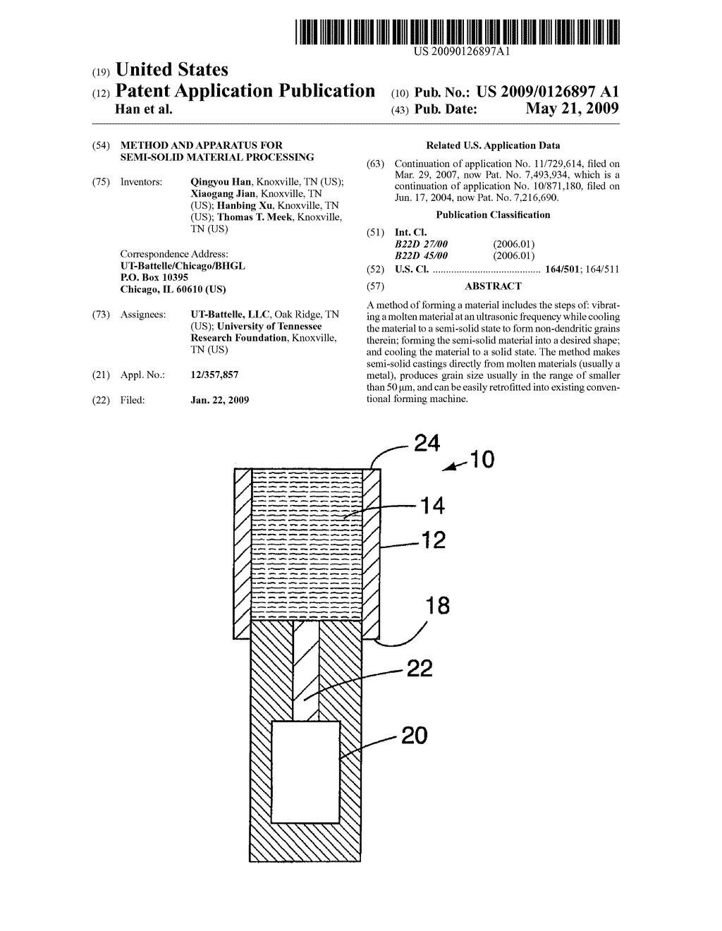 METHOD AND APPARATUS FOR SEMI-SOLID MATERIAL PROCESSING - diagram, schematic, and image 01