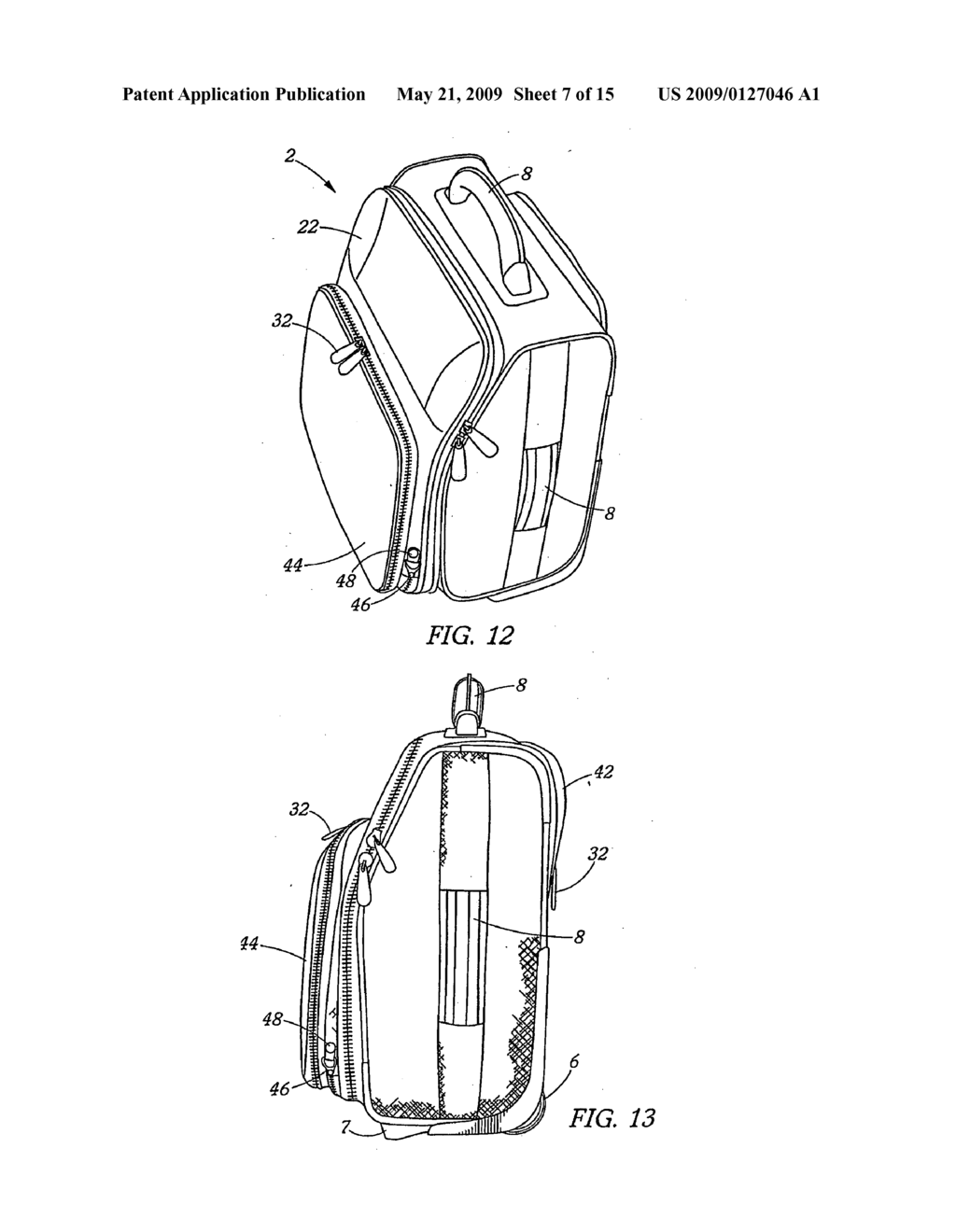 Carry-on luggage case - diagram, schematic, and image 08