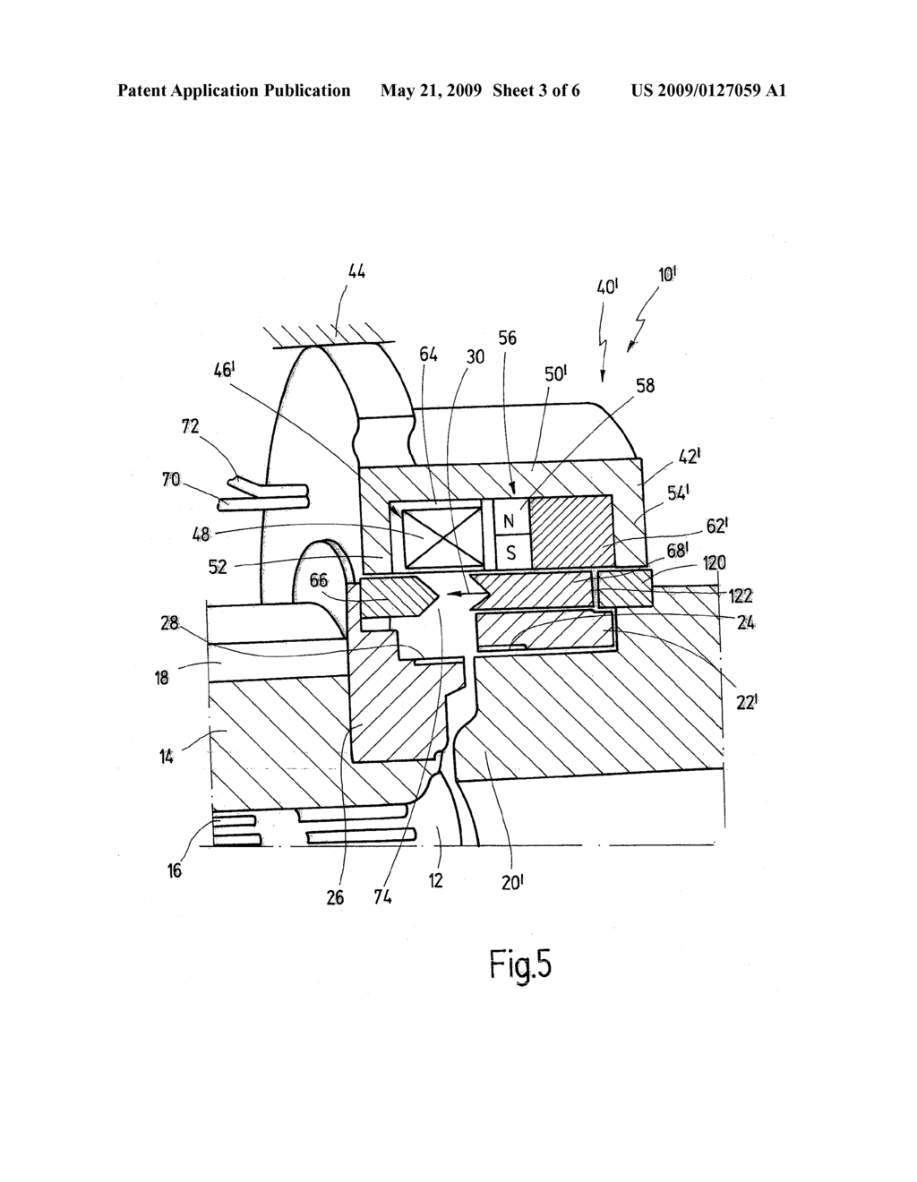 CLUTCH ARRANGEMENT FOR MOTOR VEHICLE TRANSMISSION AND METHOD FOR ENGAGING AND DISENGAGING A GEARSPEED - diagram, schematic, and image 04