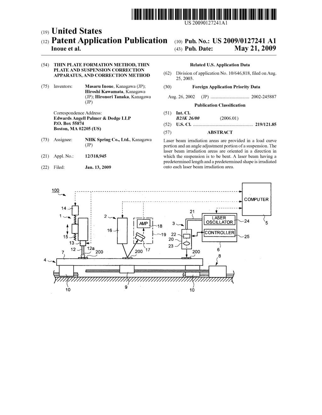 Thin plate formation method, thin plate and suspension correction apparatus, and correction method - diagram, schematic, and image 01