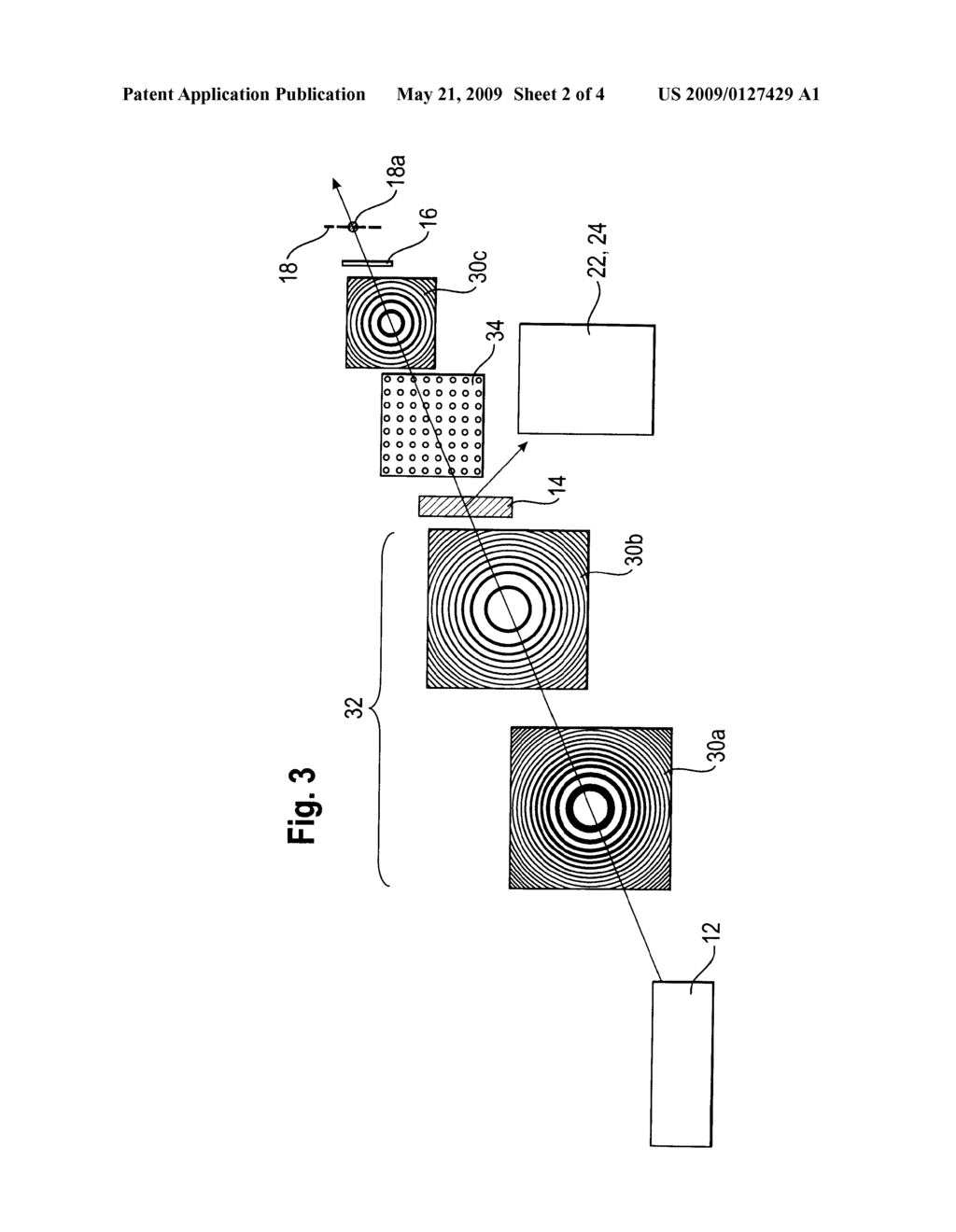 APPARATUS AND METHOD FOR DETECTING THE FOCAL POSITION OF AN OPTICAL SYSTEM AND OPTHALMOLOGICAL TREATMENT APPARATUS - diagram, schematic, and image 03