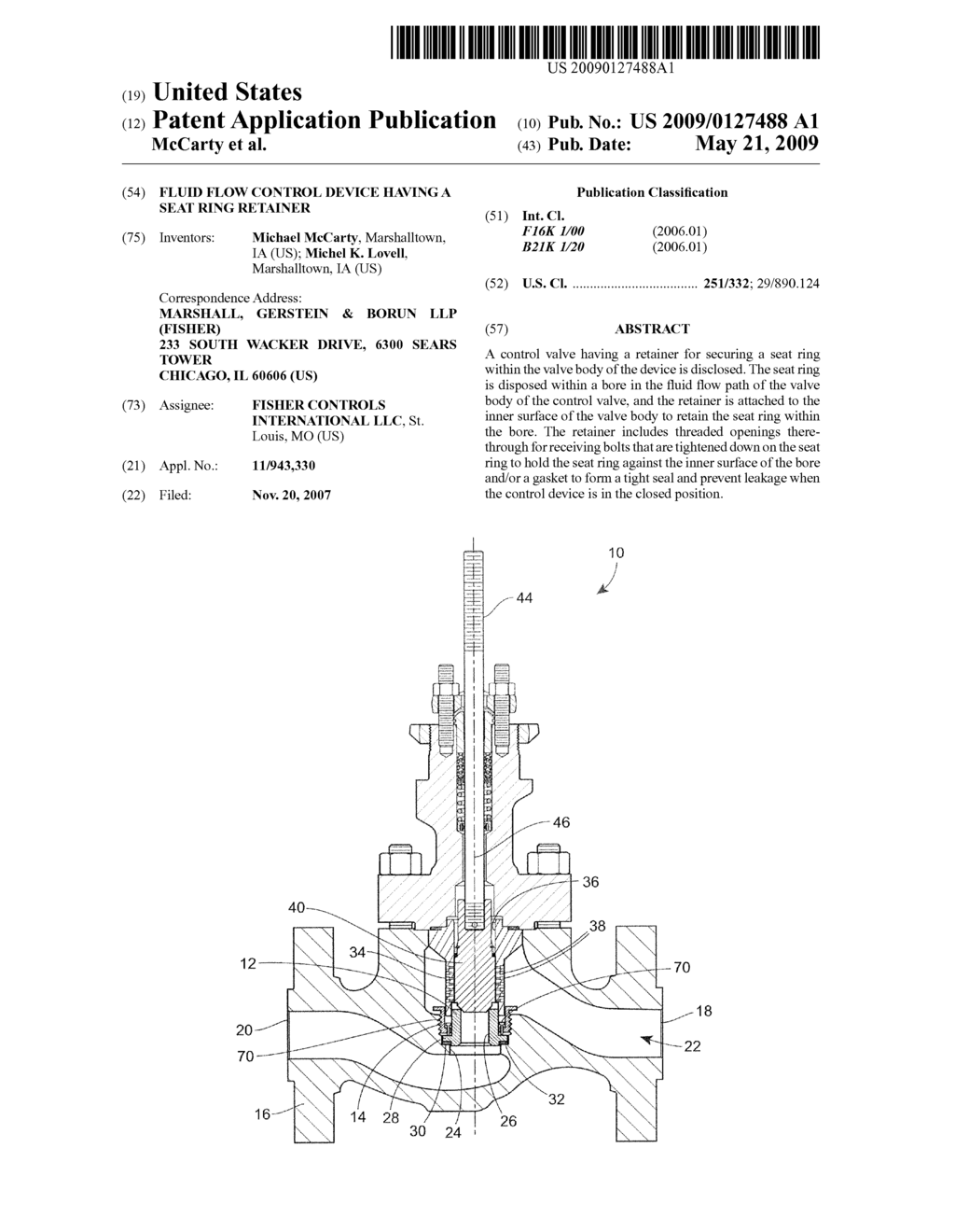 Fluid Flow Control Device Having A Seat Ring Retainer - diagram, schematic, and image 01