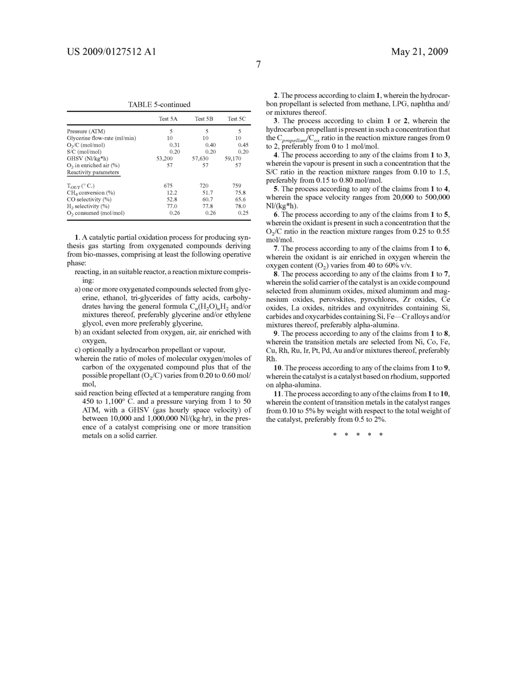 ENHANCED PROCESS FOR THE PRODUCTION OF SYNTHESIS GAS STARTING FROM OXYGENATED COMPOUNDS DERIVING FROM BIOMASSES - diagram, schematic, and image 14