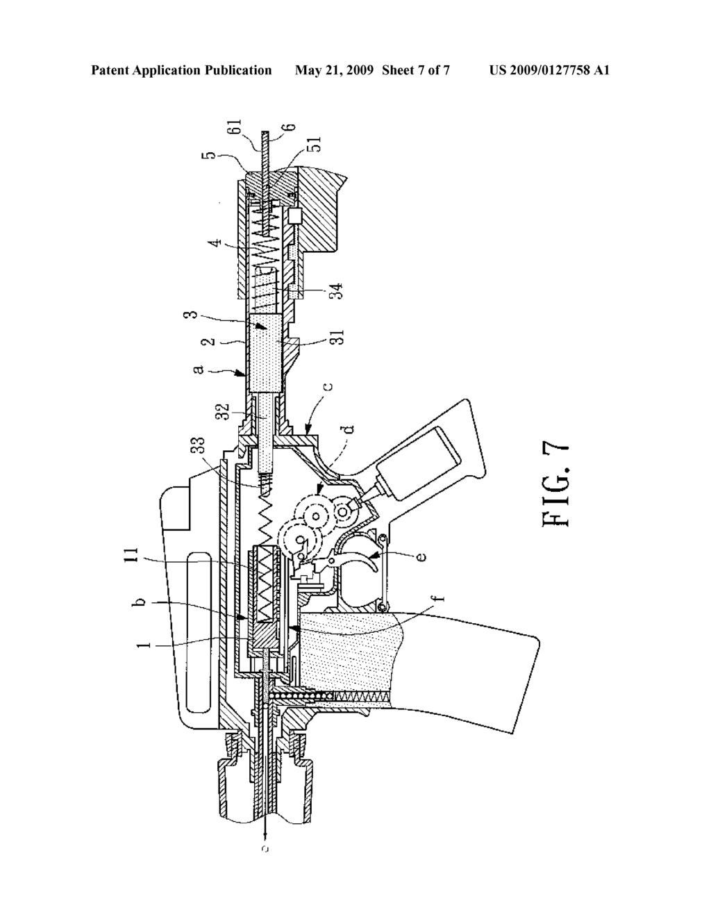 Toy rifle backlash vibration structure - diagram, schematic, and image 08