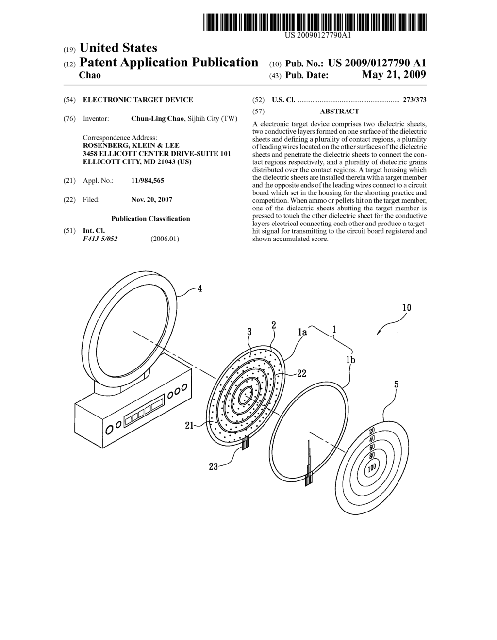 Electronic target device - diagram, schematic, and image 01