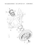 BRAKE ASSEMBLY AND CONTROL MECHANISM FOR A CART, AND METHOD diagram and image