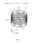 NMR tomography method based on NBSEM with 2D spatial encoding by two mutually rotated multipole gradient fields diagram and image