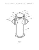 DEVICE FOR VISIBLY MARKING A WATER OUTPUT MEANS AND METHOD OF USE diagram and image