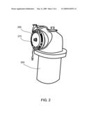 DEVICE FOR VISIBLY MARKING A WATER OUTPUT MEANS AND METHOD OF USE diagram and image