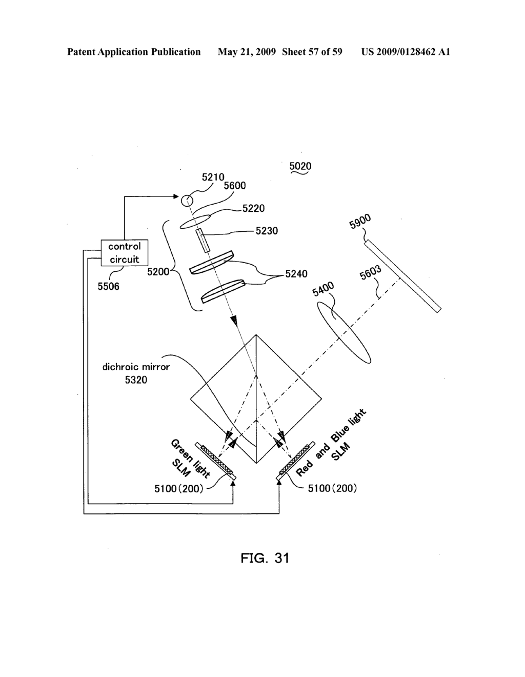 Spatial light modulator and mirror device - diagram, schematic, and image 58