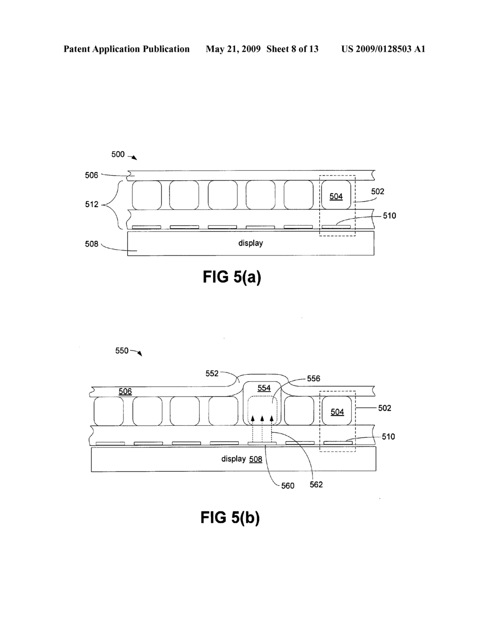 Method and Apparatus for Providing A Fixed Relief Touch Screen With Locating Features Using Deformable Haptic Surfaces - diagram, schematic, and image 09