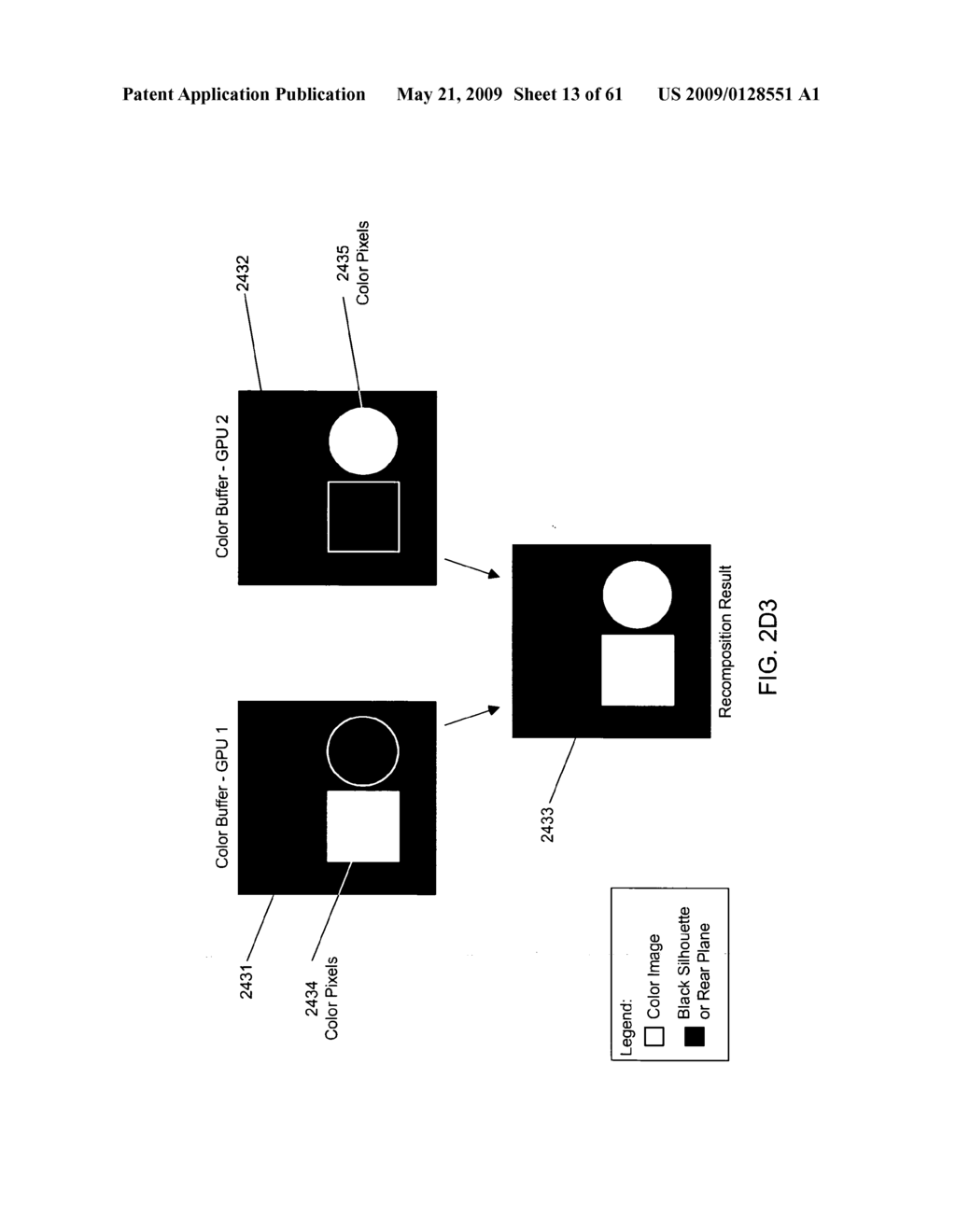 Multi-pass method of generating an image frame of a 3D scene using an object-division based parallel graphics rendering process - diagram, schematic, and image 14