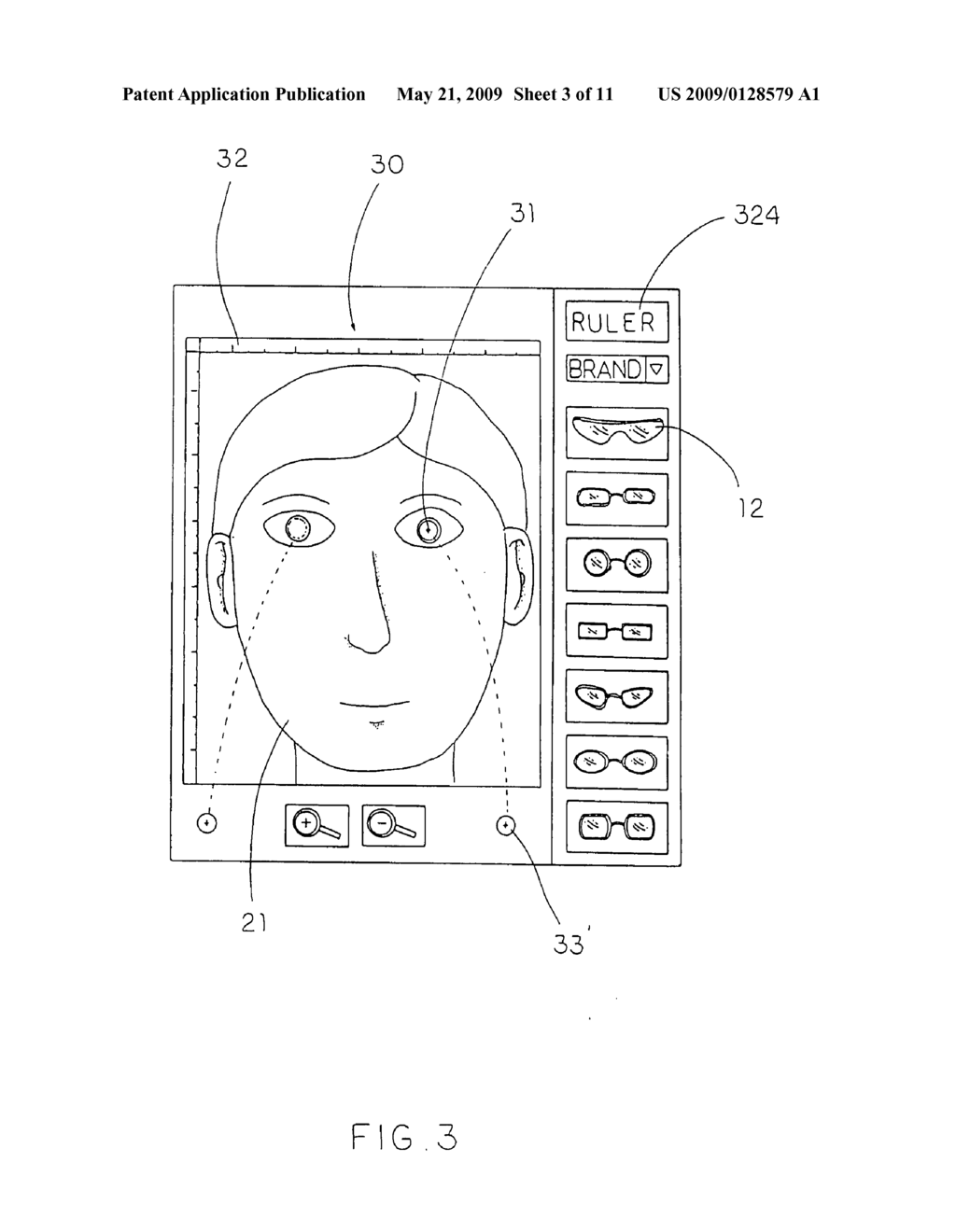 Method of producing test-wearing face image for optical products - diagram, schematic, and image 04