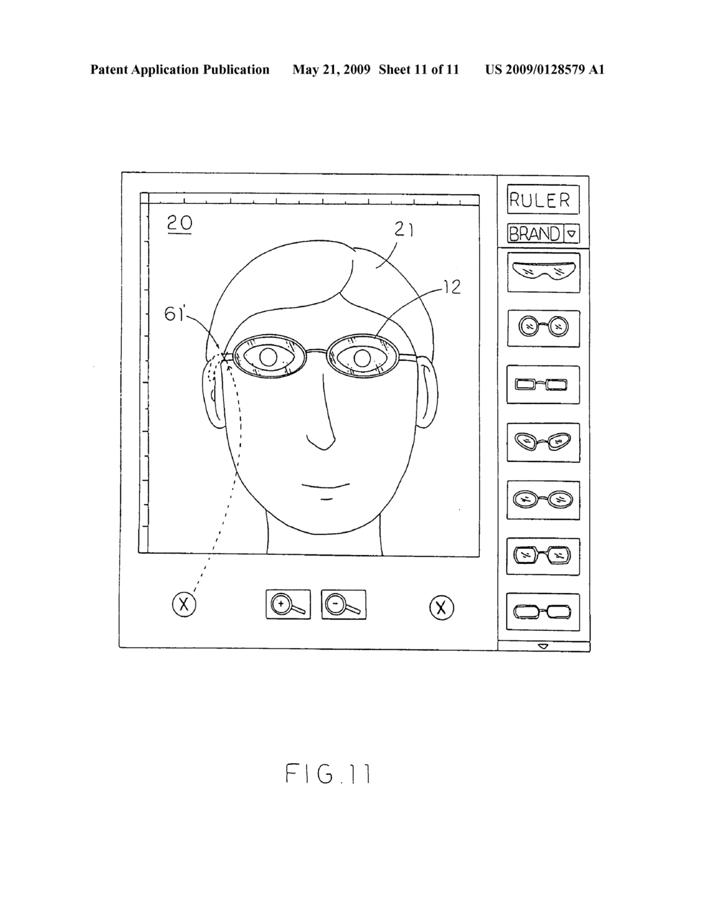 Method of producing test-wearing face image for optical products - diagram, schematic, and image 12