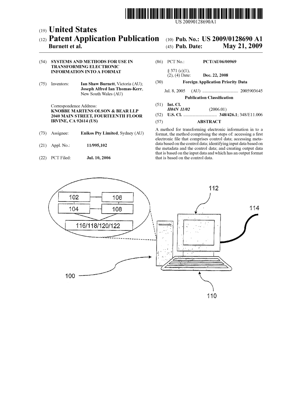 SYSTEMS AND METHODS FOR USE IN TRANSFORMING ELECTRONIC INFORMATION INTO A FORMAT - diagram, schematic, and image 01