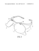 Eyeglasses with attached second lenses diagram and image