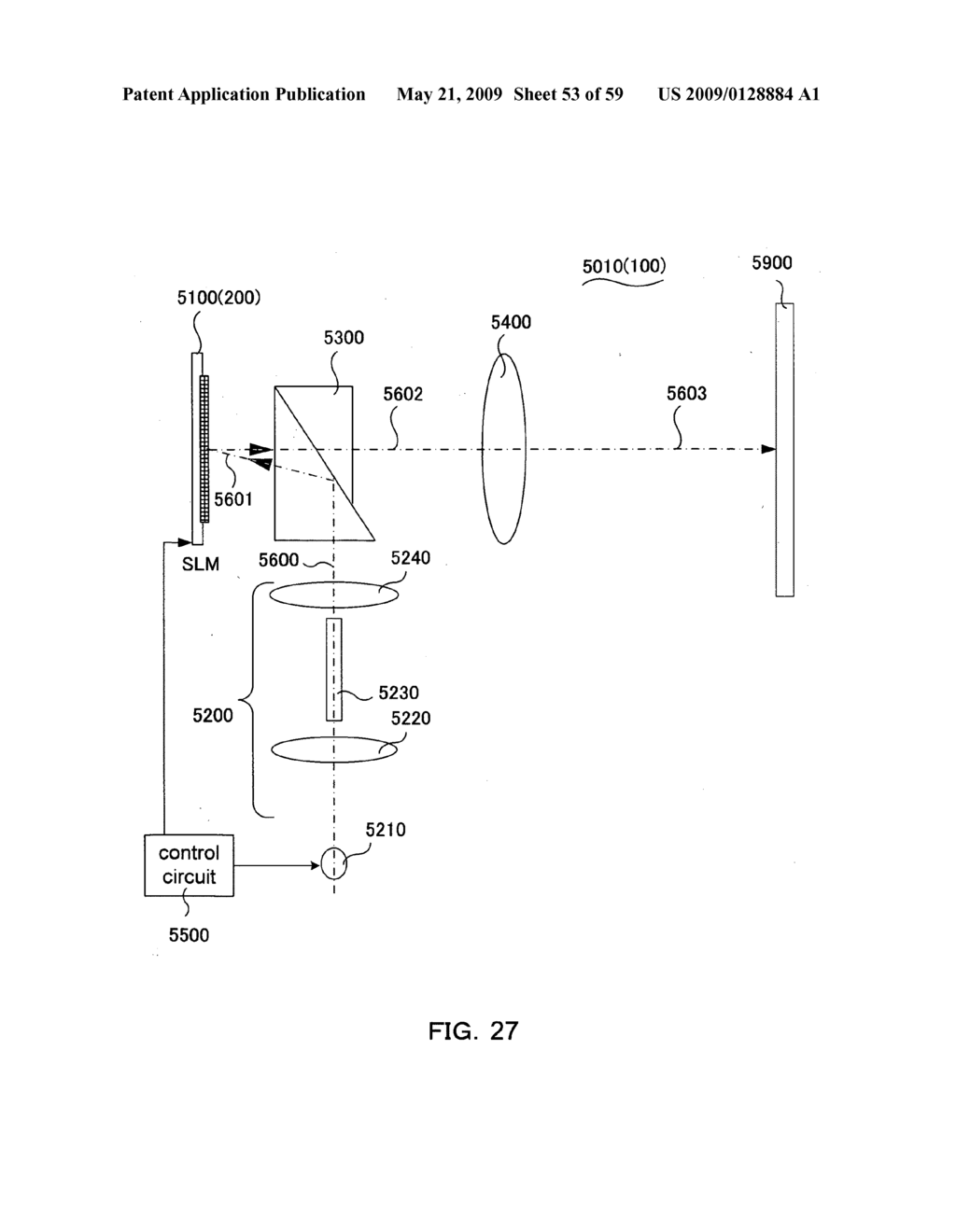 Spatial light modulator implemented with a mirror array device - diagram, schematic, and image 54