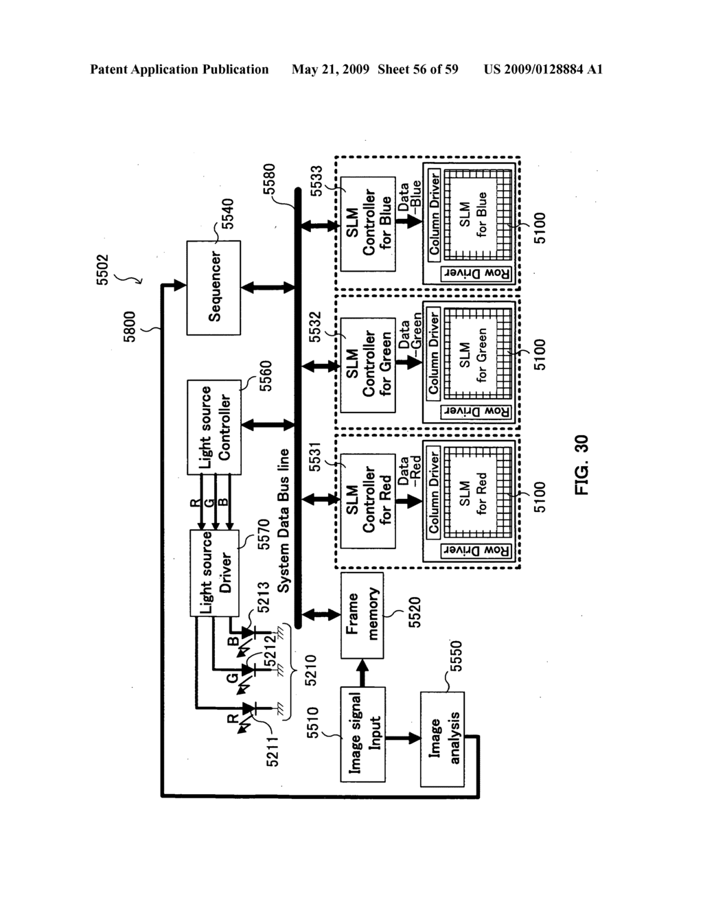 Spatial light modulator implemented with a mirror array device - diagram, schematic, and image 57