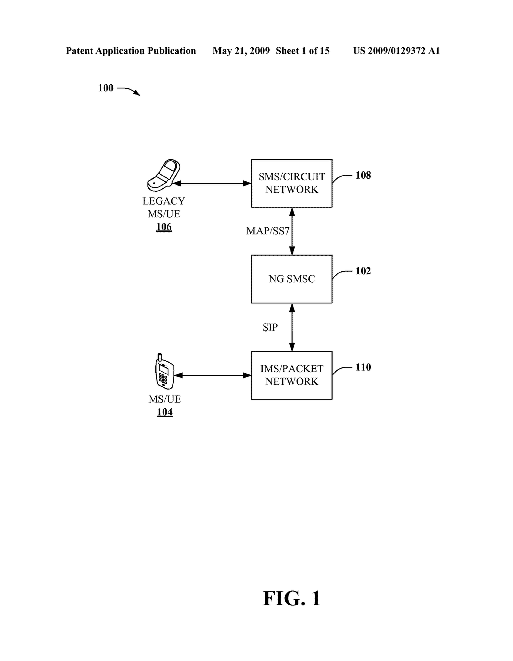 IMS AND SMS INTERWORKING - diagram, schematic, and image 02