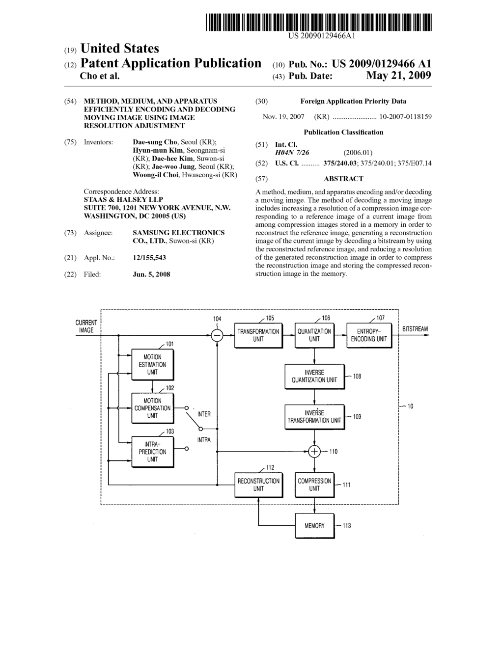 Method, medium, and apparatus efficiently encoding and decoding moving image using image resolution adjustment - diagram, schematic, and image 01