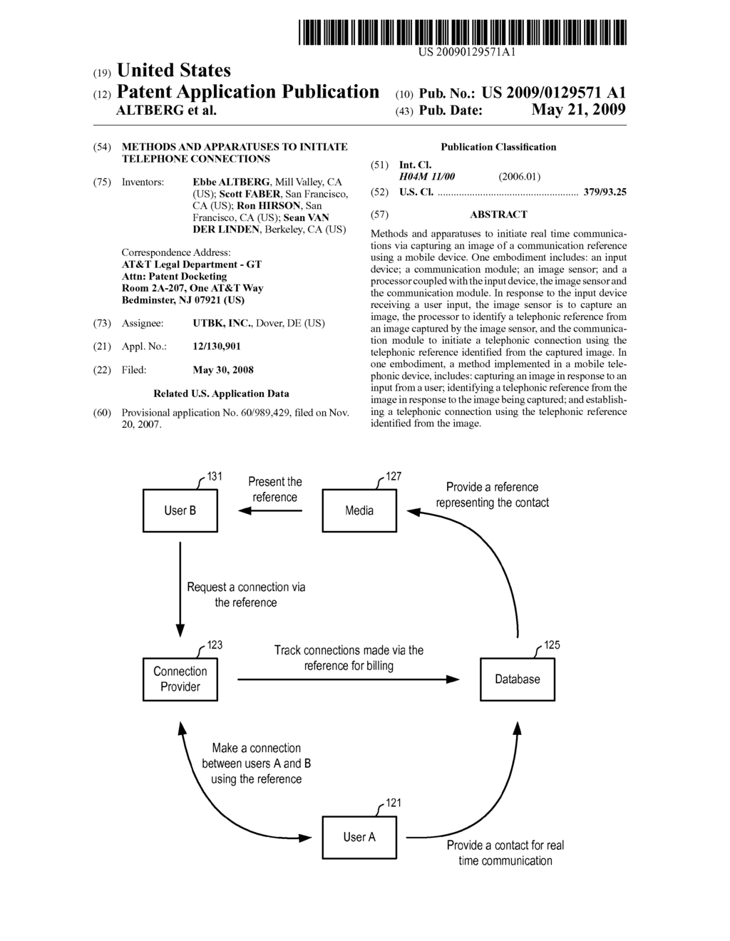 Methods and Apparatuses to Initiate Telephone Connections - diagram, schematic, and image 01