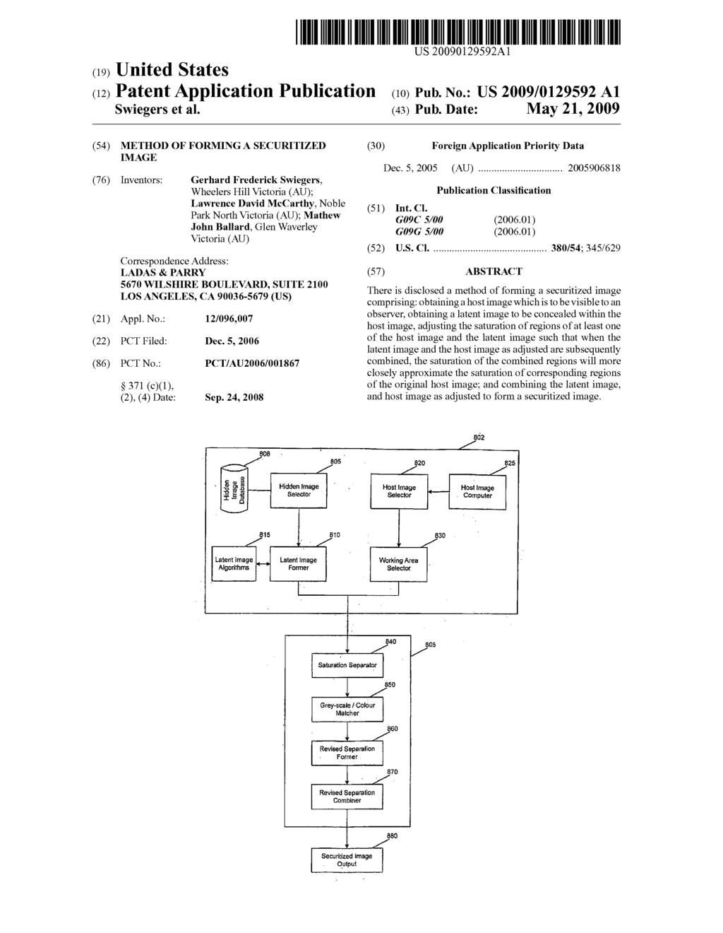 METHOD OF FORMING A SECURITIZED IMAGE - diagram, schematic, and image 01